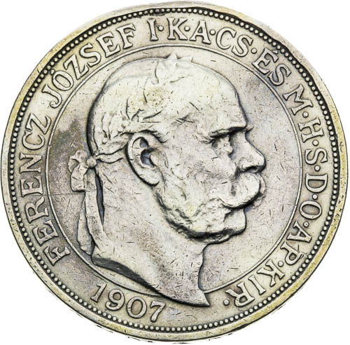 5 Korona 1907 - avers