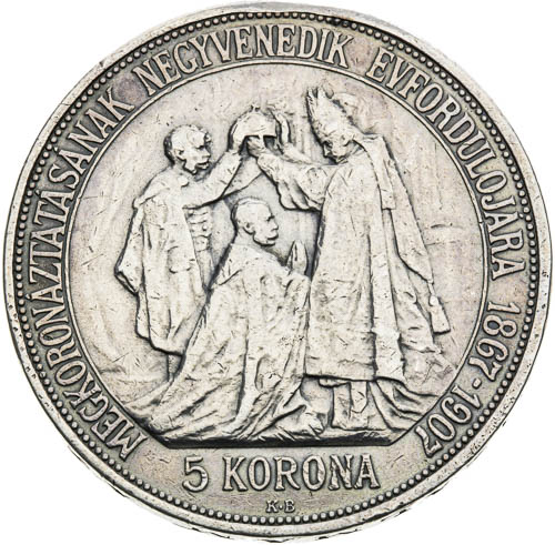 5 Korona 1907 - revers