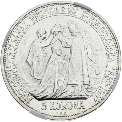 5 Korona 1907 - revers