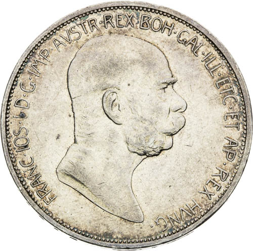 5 Korona 1908 - avers