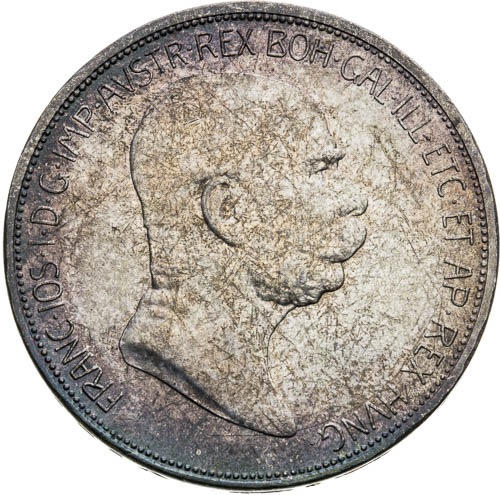 5 Korona 1908 - avers