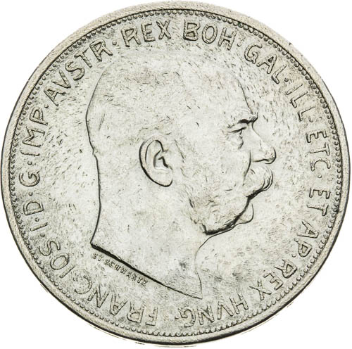 5 Korona 1909 - avers