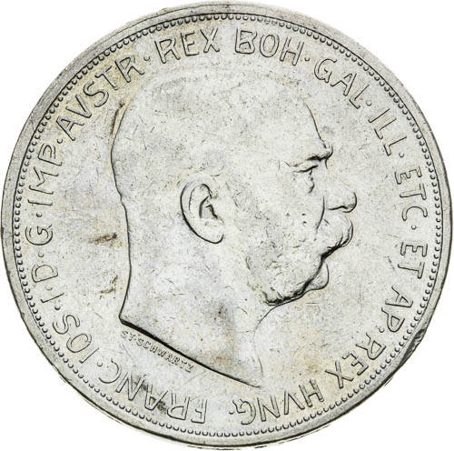 5 Korona 1909 - avers