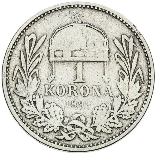 Korona 1892 - revers