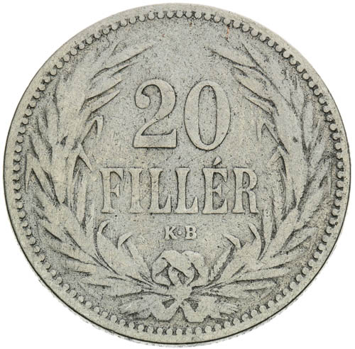 20 Filler 1892 - revers