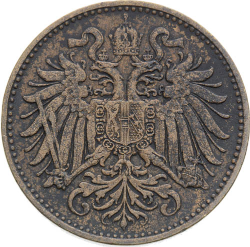 2 Haléř 1892 - avers