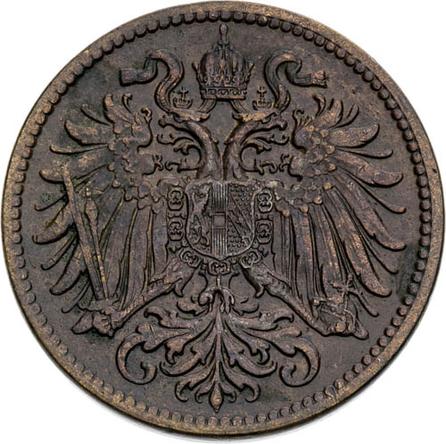 2 Haléř 1905 - avers