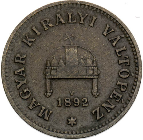 Fillér 1892 - avers