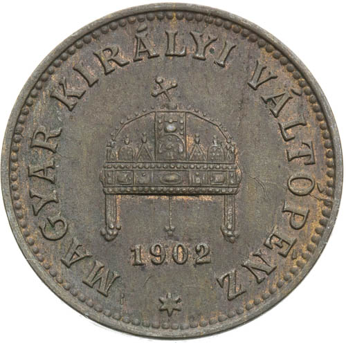 Fillér 1902 - avers