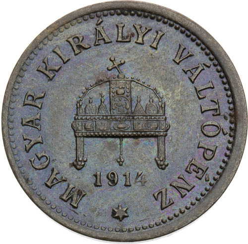 Fillér 1914 - avers