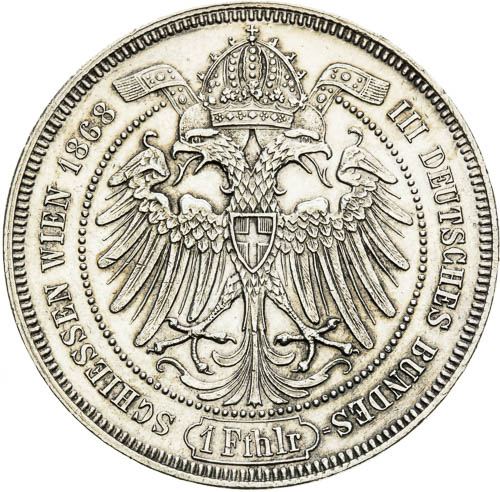 Stříbrná medaile 1868 - revers