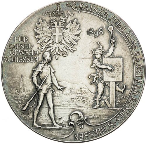 Stříbrná medaile 1898 - revers