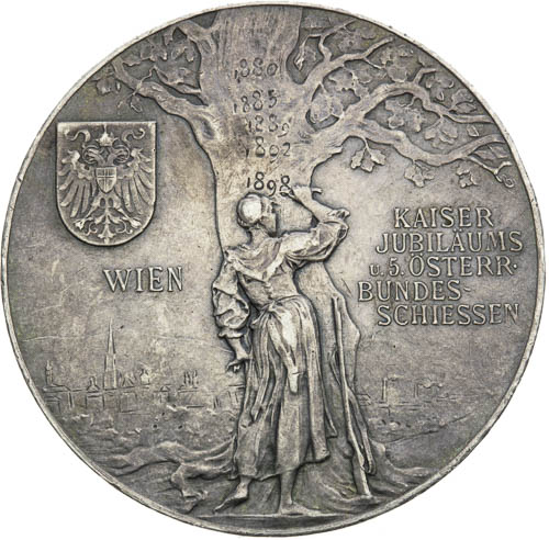 Stříbrná medaile 1898 - revers