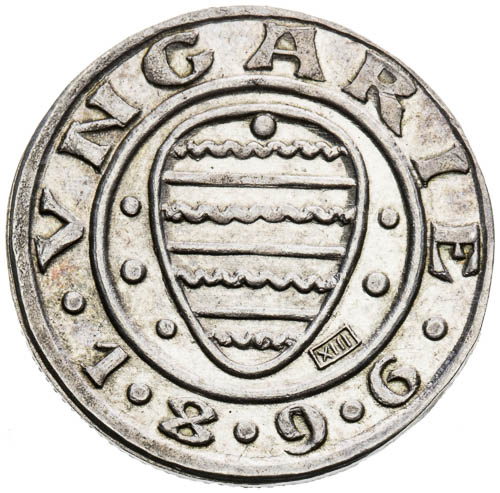 Denár 1896 - revers