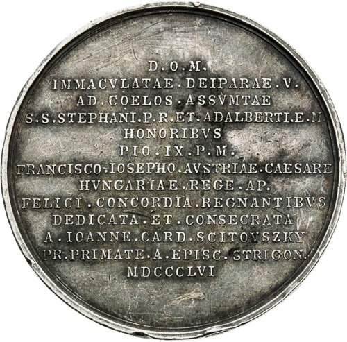 Stříbrná medaile 1856 - revers