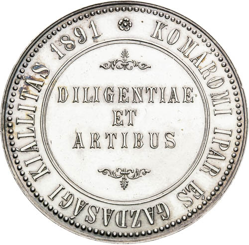 Stříbrná medaile 1891 - revers