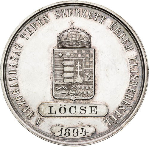 Stříbrná medaile 1894 - revers