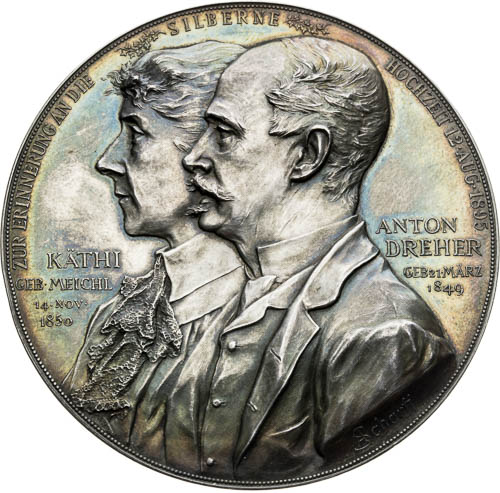 Stříbrná medaile 1895 - avers