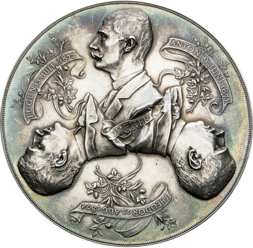 Stříbrná medaile 1895 - revers