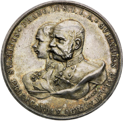 Stříbrná medaile 1898 - avers