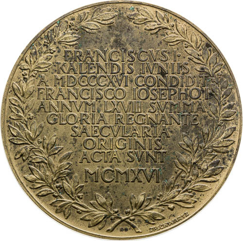 Medaile 1916 - revers