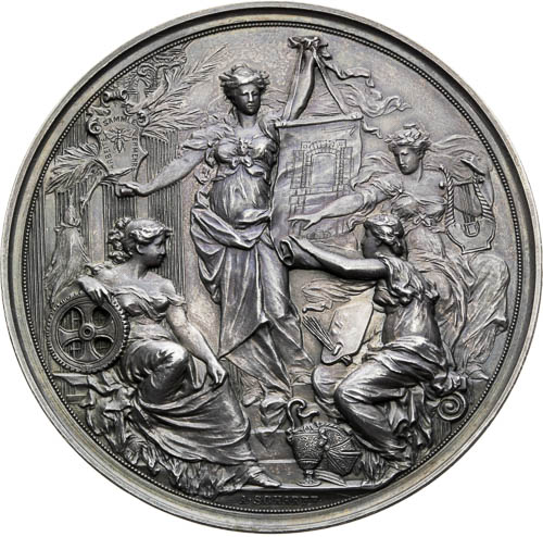 Stříbrná medaile 1875 - revers