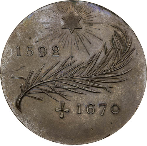 Medaile 1892 - revers