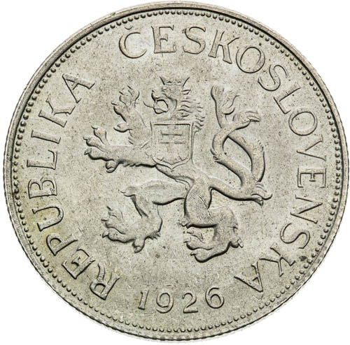 5 Kč 1926 - avers