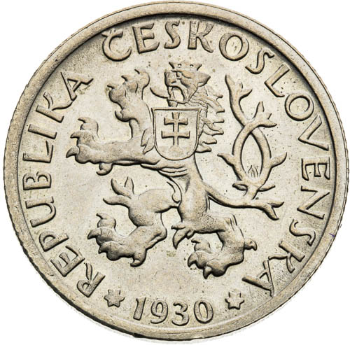 1 Kč 1930 - avers