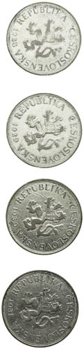 Lot stříbrných mincí (9 ks) - revers