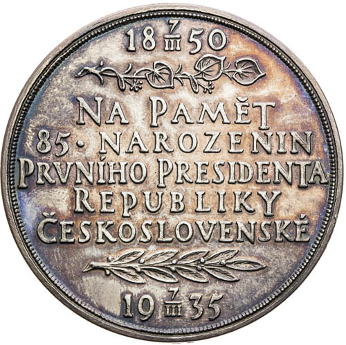 Stříbrná medaile 1935 - revers