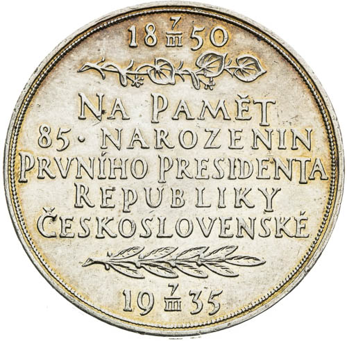 Stříbrná medaile 1935 - revers