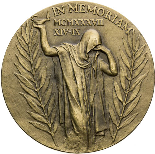 Bronzová medaile 1937 - revers