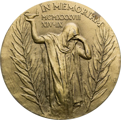 Bronzová medaile 1937 - revers