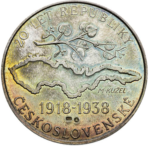 Stříbrná medaile 1938 - revers