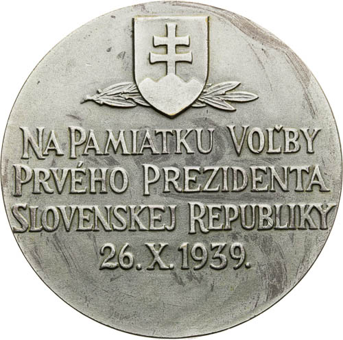 Stříbrná medaile 1939 - revers