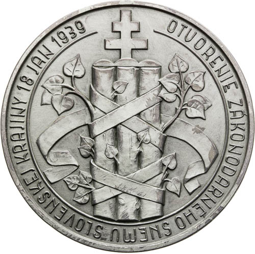 Stříbrná medaile 1939 - revers