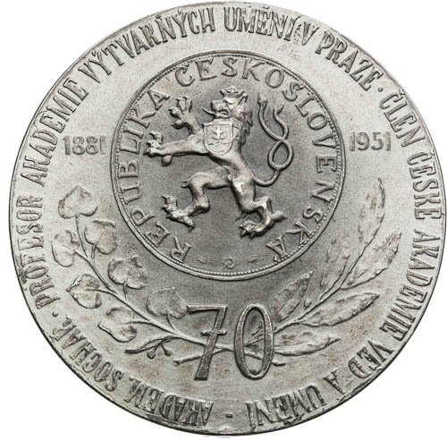 Stříbrná medaile 1951 - revers