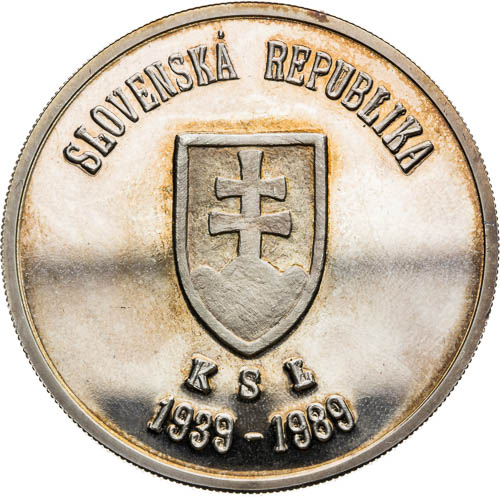 Stříbrná medaile 1989 - revers