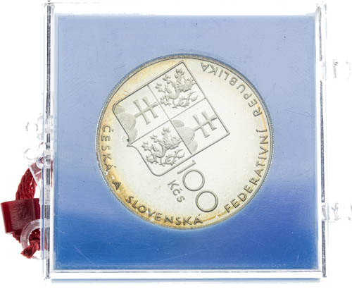 100 Kčs 1990 - reverz