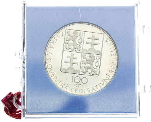 100 Kčs 1990 - reverz