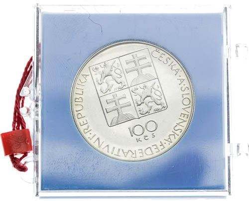 100 Kčs 1991 - reverz