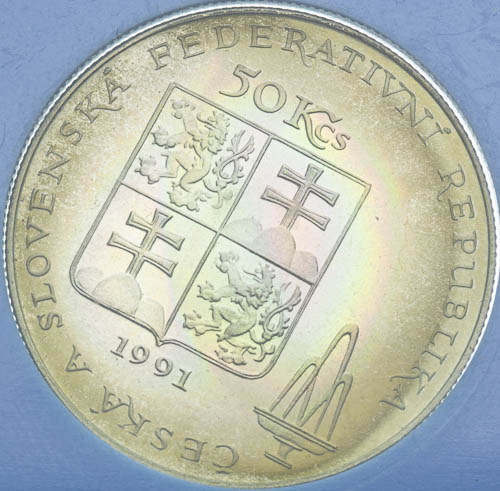 50 Kčs 1991 - reverz