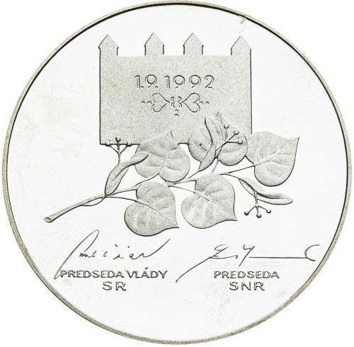 Stříbrná medaile 1992 - revers