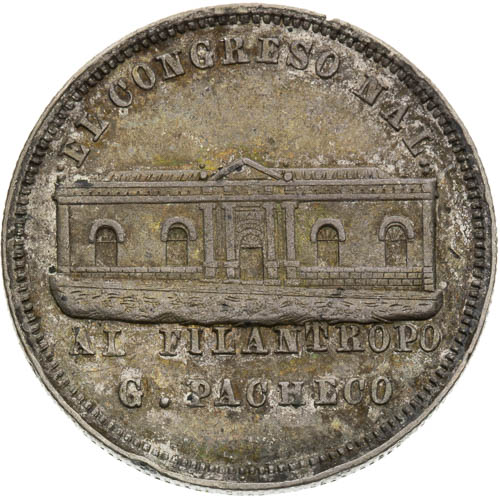 Stříbrný žeton 1884 - avers