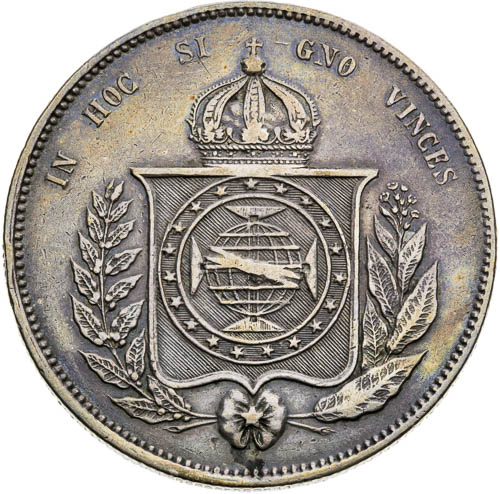 2000 reis 1865 - avers