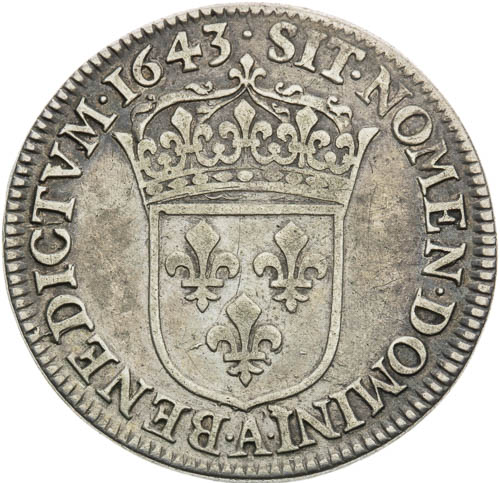 1/4 Ecu 1643 A - revers