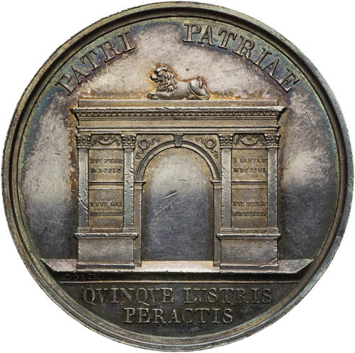 Stříbrná medaile (1824) - revers