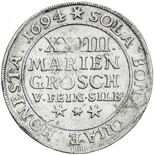 24 marien groschen 1694 - revers