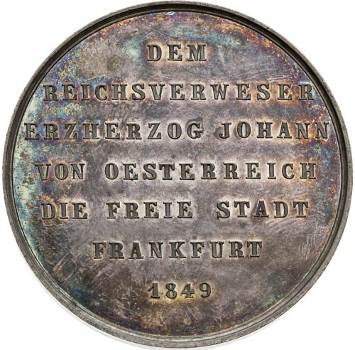 Strieborná medaila 1849 - reverz